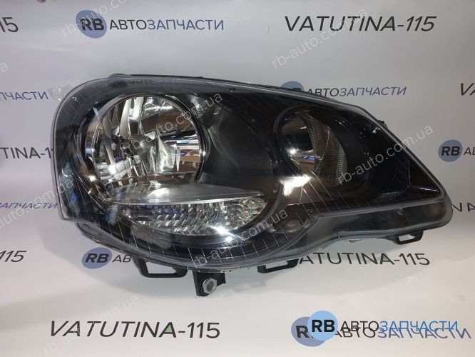 7408R4-E Фара основна R Н7+H1 чорн. відбивач
